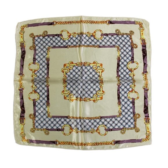 NWT WOMENS YELLOW PURPLE MULTICOLOR PATTERNED SCARF - Picture 1 of 5